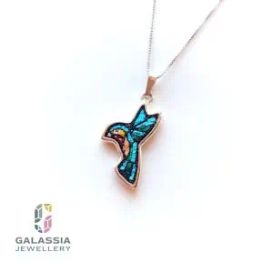 Home 14 Palestinian sunbird micro mosaic necklace