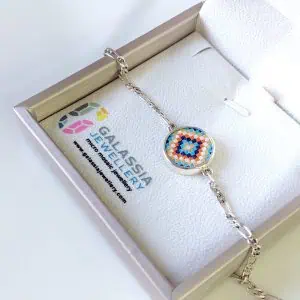Rainbow bracelets micro mosaic