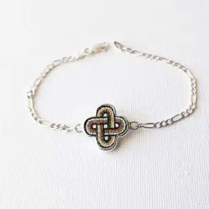 Handmade Micro Mosaic Knot Bracelet