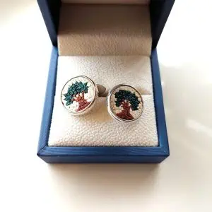 olive tree cufflinks