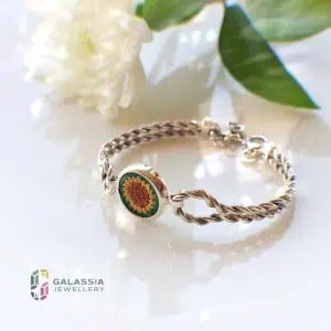 Sunflower Micro Mosaic Bracelet