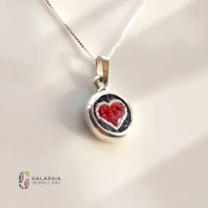 Valentine's Day Gift for Her - Love Heart Micro Mosaic Pendant
