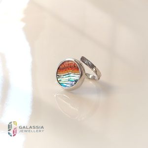 Color Space 925 Sterling Silver Micro Mosaic Ring